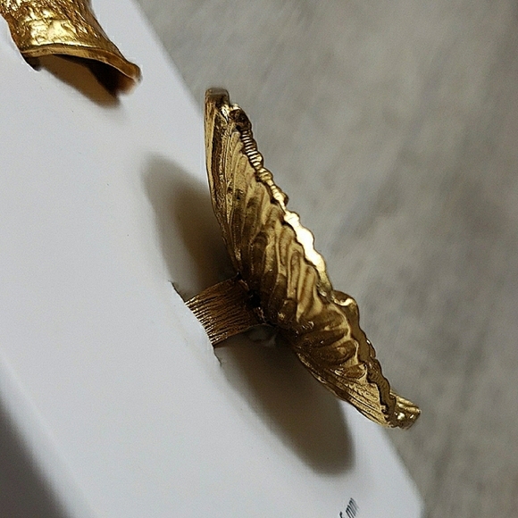 NWT Limited Edition Zara Ring Set Gold Textured Chunky Bohemian Size Small - Picture 8 of 15